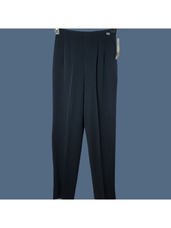 Briggs New York Pants - Briggs NY Womens plaited straight Pants Polyester blend Navy Size8
